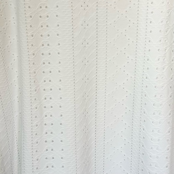 Adrianna Papell White Eyelet Ruffle Blouse - Size: 1X - Picture 5 of 6